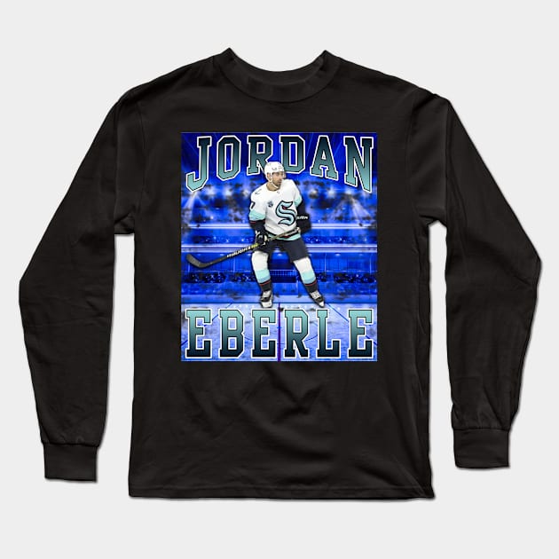 Jordan Eberle Long Sleeve T-Shirt by Gojes Art